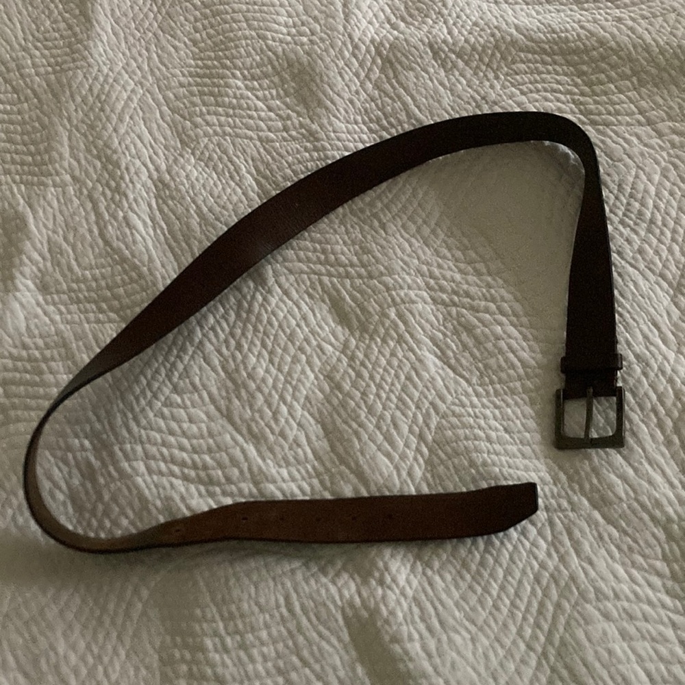 Brown leather belt